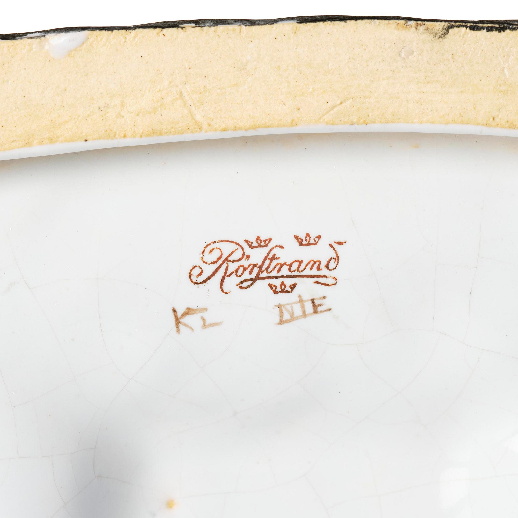 & Karl Lindström, a faience writing set, Rörstrand, Sweden 1920s.