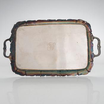 A silver tray, Auran Kultaseppä Oy, Turku 1953.