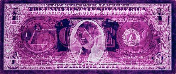 David LaChapelle, "Negative Currency: One Dollar Bill Used As Negative", New York 1990-2008.