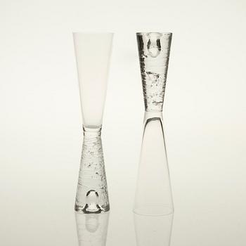 CHAMPAGNEGLAS, 8 st, "Arkipelago" Timo Sarpaneva, Iittala 1980-1993.