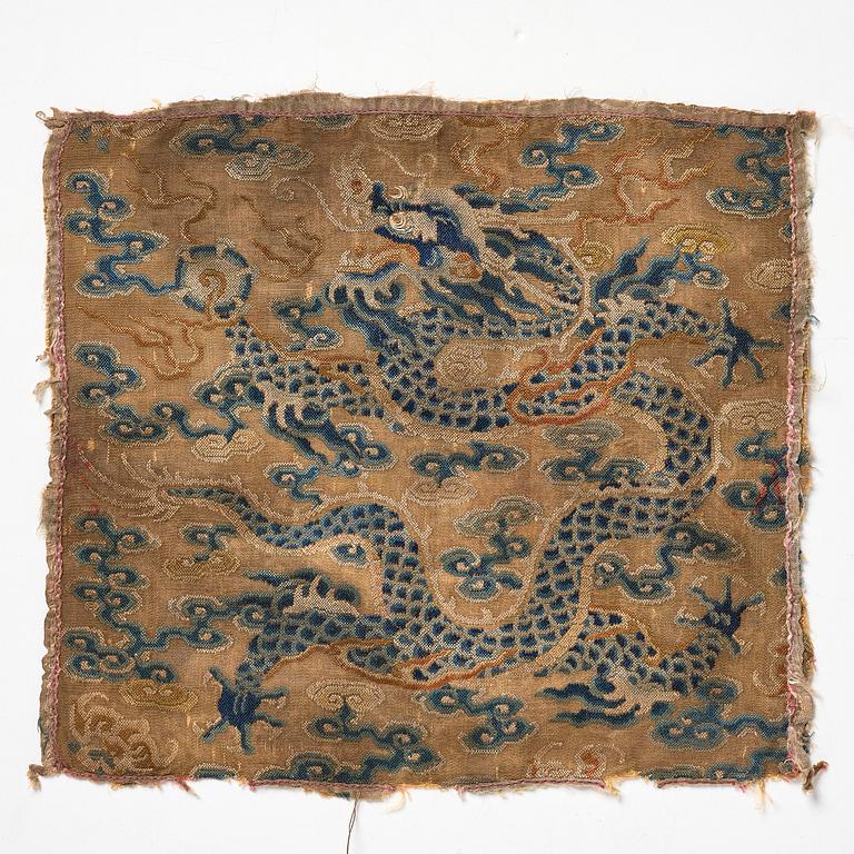 Insignia, siden. Qingdynastin, Qianlong (1736-95).