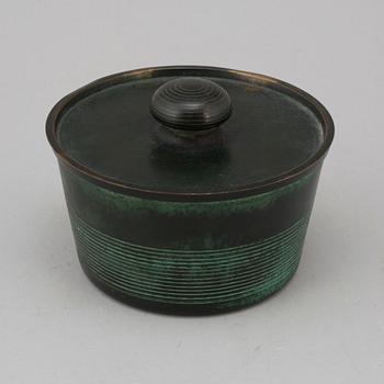 NILS FOUGSTEDT, a patinated bronze box, FAK Kronsilver Fabrik AB, Stockholm 1930's.