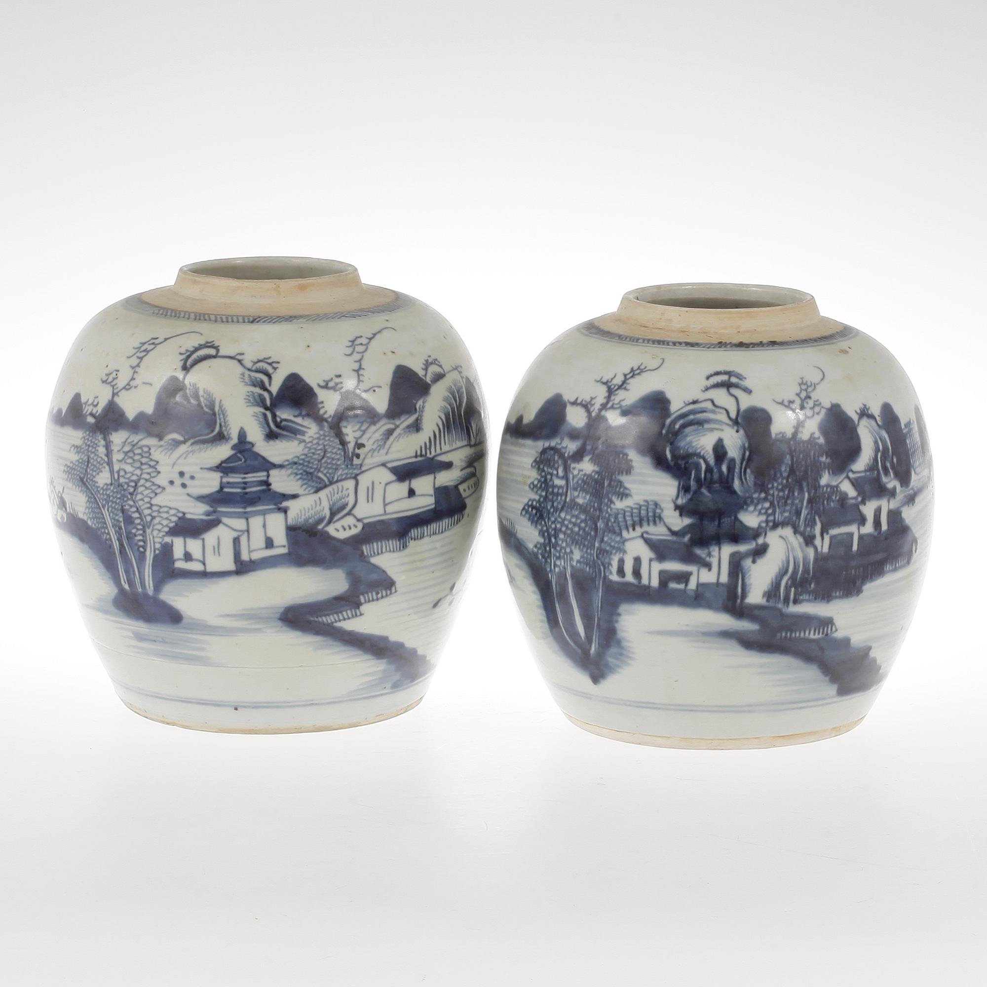 KRUS, 2 st, porslin, Kina, Qingdynastin, 1800-tal.