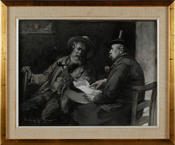 DAVIDSON KNOWLES, gouache, signerad.