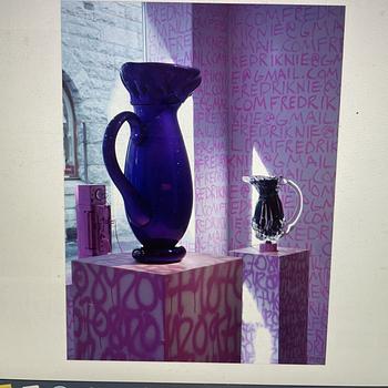 Fredrik Nielsen, a glass sculpture, 'Purple Pitcher', The Glass Factory, Boda, Sweden, 2009.