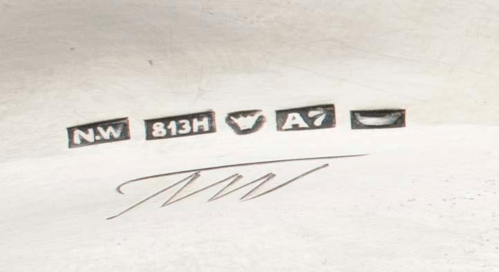 TAPIO WIRKKALA, SKÅLAR,2 st, silver, sign Tapio Wirkkala, Westerback Helsingfors 1954 och Kultakeskus Tavastehus 1958. Tot vikt ca 107 g.