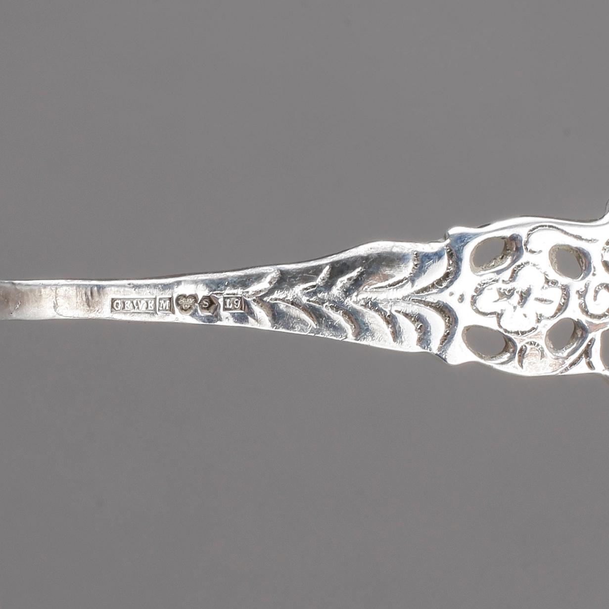 BESTICKSERVISDELAR, silver 81+14, mestadels Gewe Silvervarufabriken Ab, Malmö, omkring 1900-talets mitt. Vikt ca 1647 g.