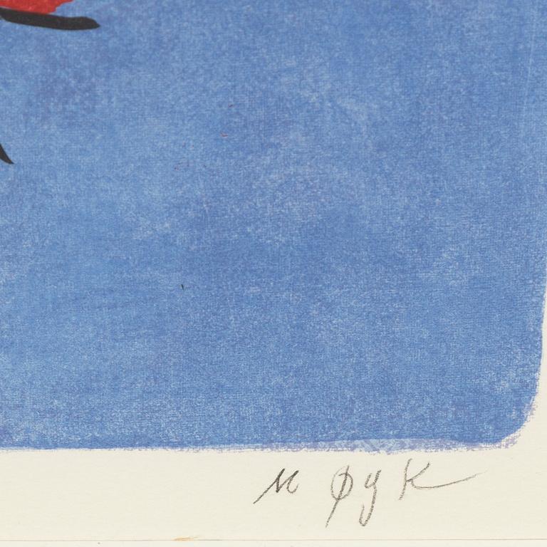 Madeleine Pyk, färglitografi, signerad 28/380.