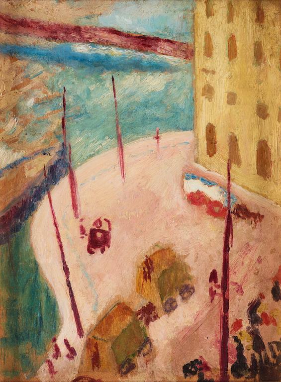 Isaac Grünewald, View of Kornhamnstorg and from the balcony on Katarinavägen.