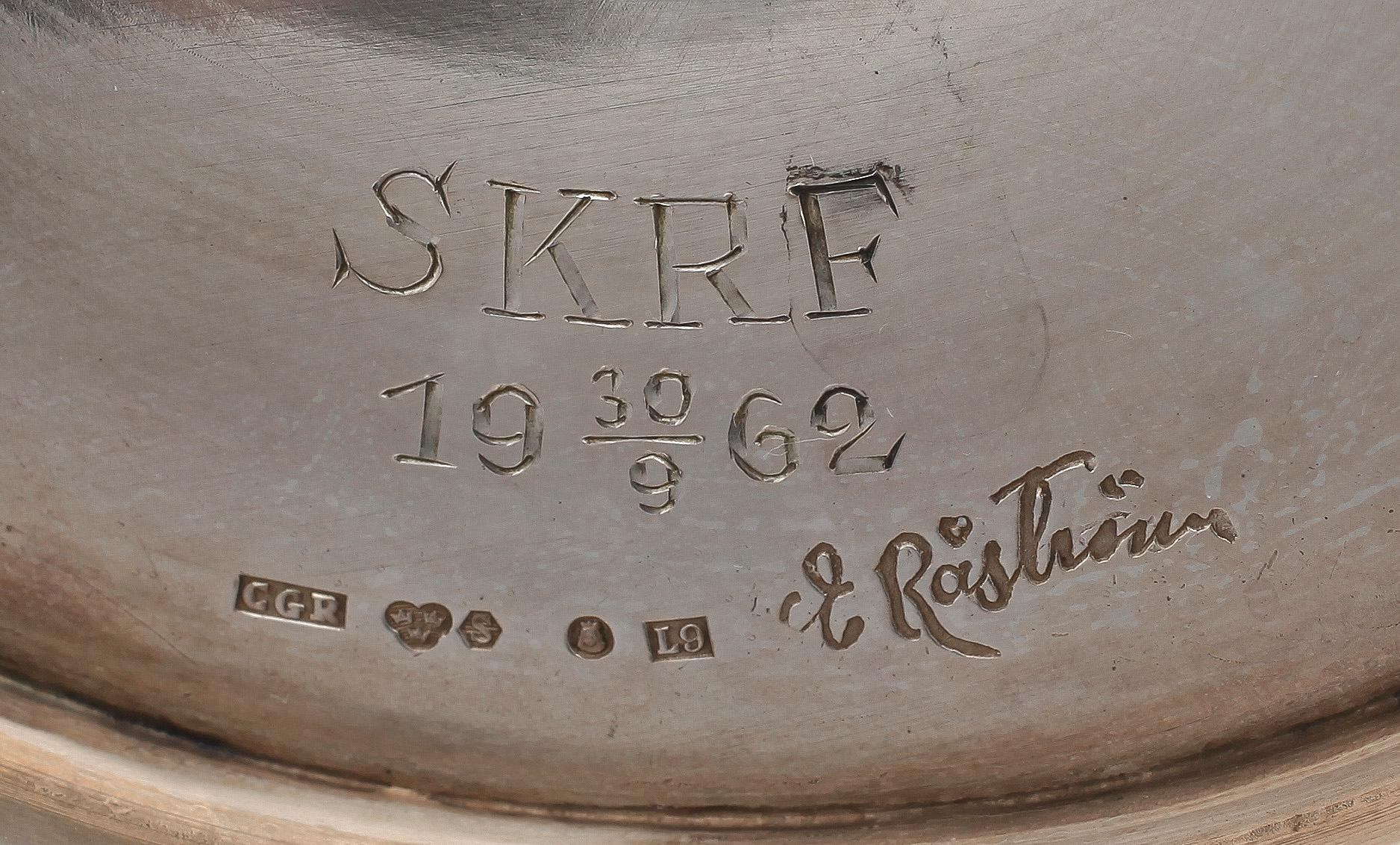LJUSSTAKAR, ett par, silver, Eric Råström för Råströms Silver & Nysilverfabrik, Stockholm 1961. Tot vikt ca 366 g.