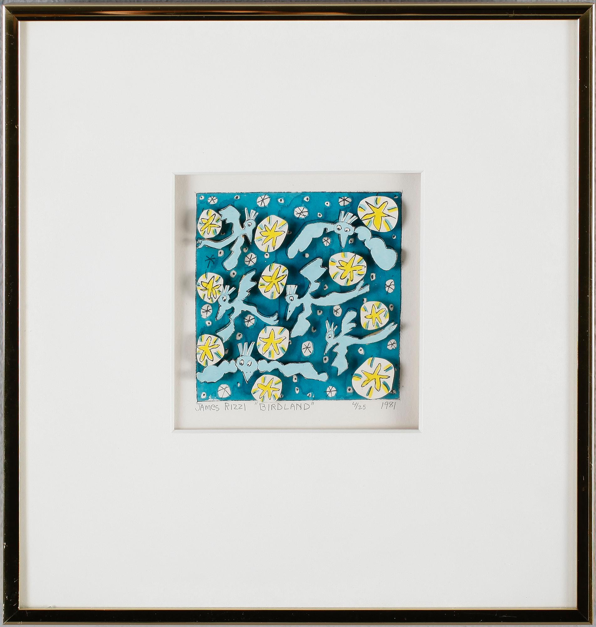 JAMES RIZZI, blandteknik, collage, signerad och daterad 1981, numrerad 4/25.