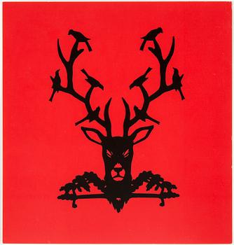 ERNST BILLGREN, pappersklipp (vaxduk), monogramsignerad.