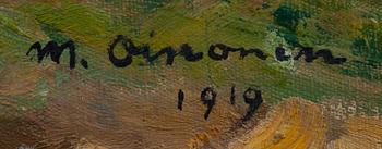MIKKO OINONEN, olja på duk, signerad och daterad 1919.
