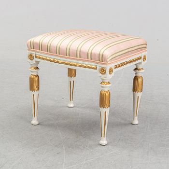 A Gustavian stool, end of the 18th Century.