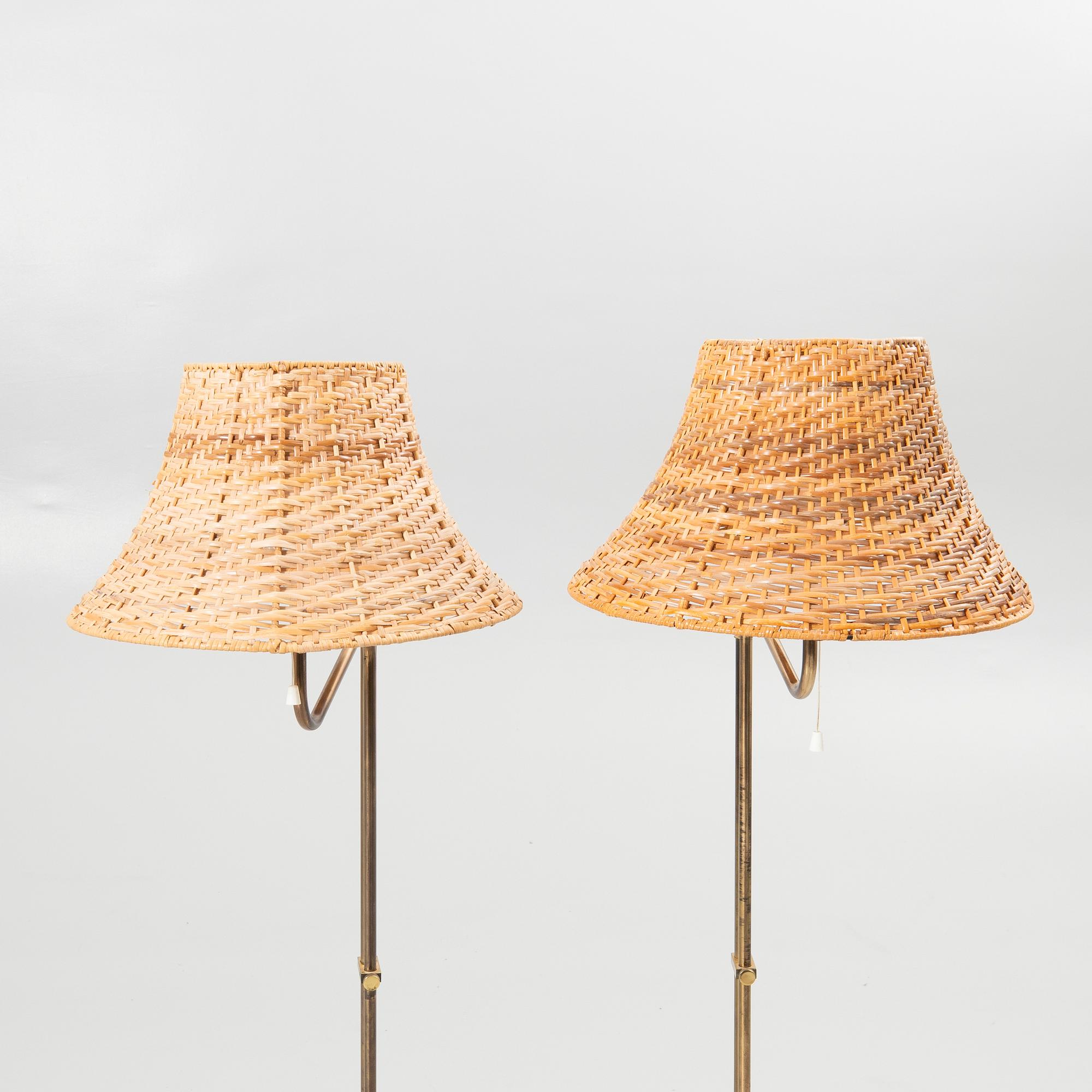 Floor lamps, a pair, model G 132, Bergboms, late 20th century.
