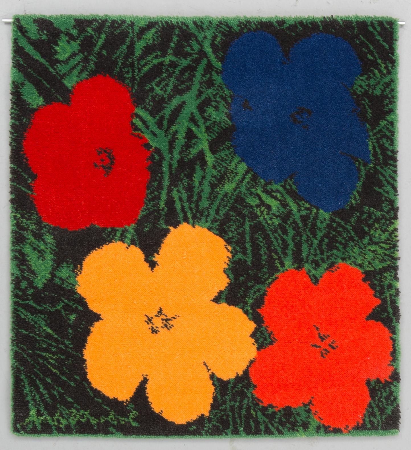 ANDY WARHOL, after. A machine made rug, 86 x 80 cm.