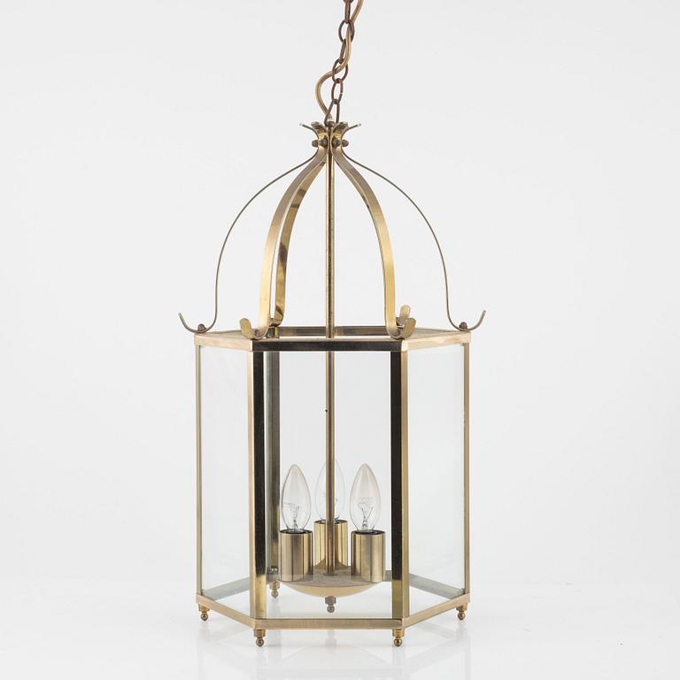A brass lantern, second half of the 20th century.