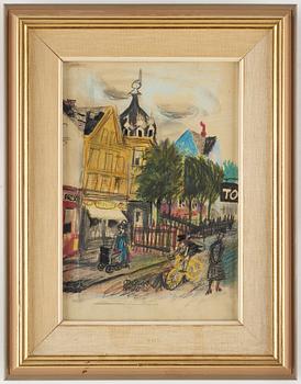Olle Olsson-Hagalund, Stadsbild med figurer.