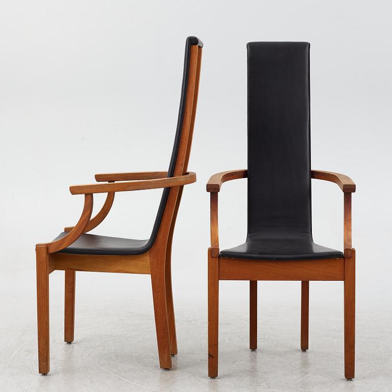 Leo Johansson,  a pair of 'Diabas' armchairs, Eje Ström AB, circa 2000.