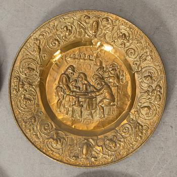 Wall plates 6 pcs Baroque style circa 1900.