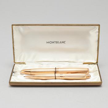 A fountain pen and a mechanical pencil by Montblanc.