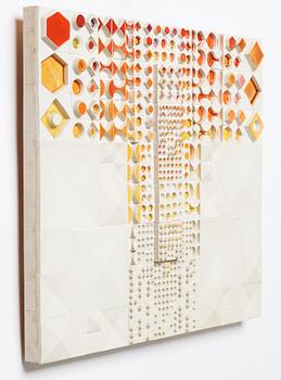 Rut Bryk, a stoneware wall relief, Arabia, Finland 1970's.
