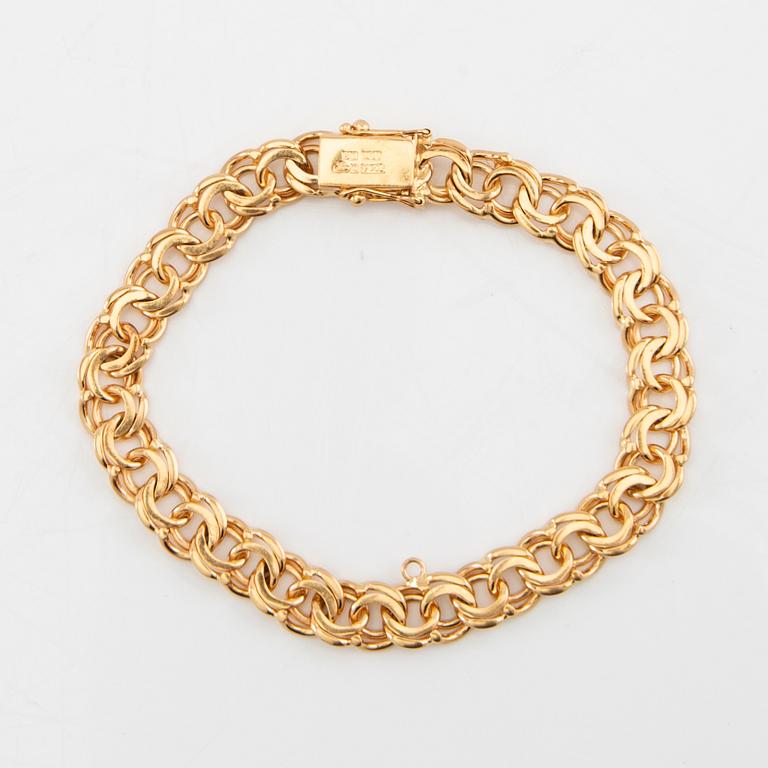 Bracelet Bismarck link 18K gold.