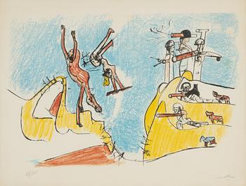 Roberto Matta, lithograph in colours, signed 129/200.