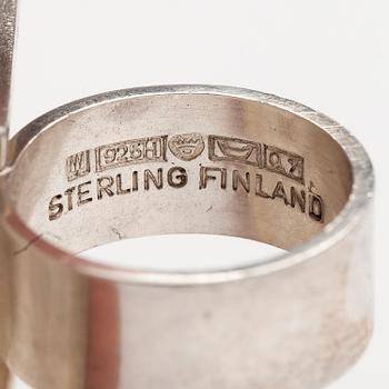 BJÖRN WECKSTRÖM, A sterling silver ring "At the gate of eternity". Lapponia 1969.