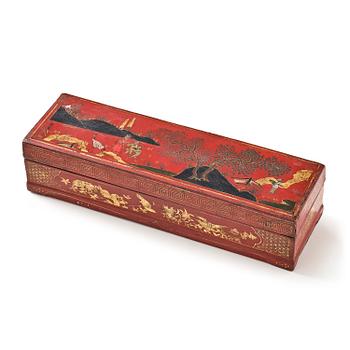 A red lacquer box, Ming dynasty, 16th century.