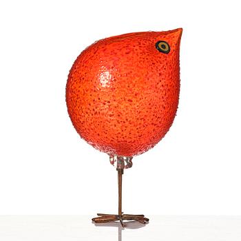 Alessandro Pianon, 'Pulcino', a glass sculpture of a bird, Vistosi, Murano, Italy 1960s.