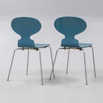 Four "Ant" chairs, designed by Arne Jacobsen, by Fritz Hansen 1970.