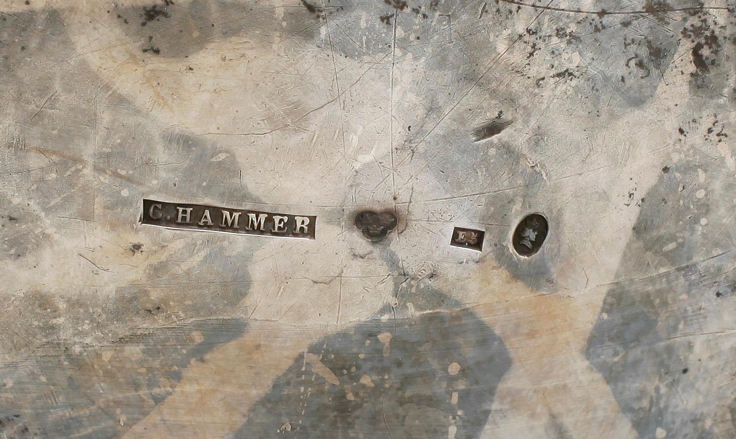 KAFFEKANNA, silver, Christian Hammer, Stockholm, 1859, Tot vikt 633 gram.