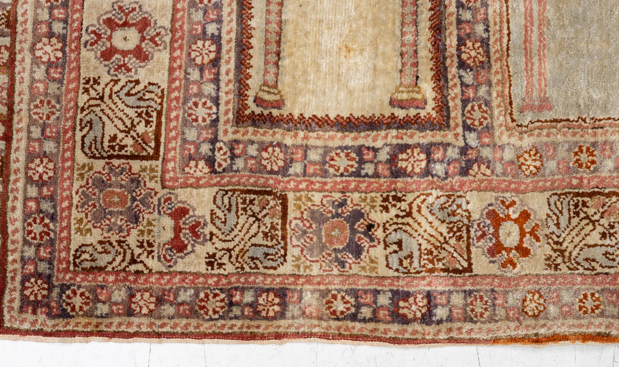 A Kayseri Saff rug, c. 228 x 87 cm.