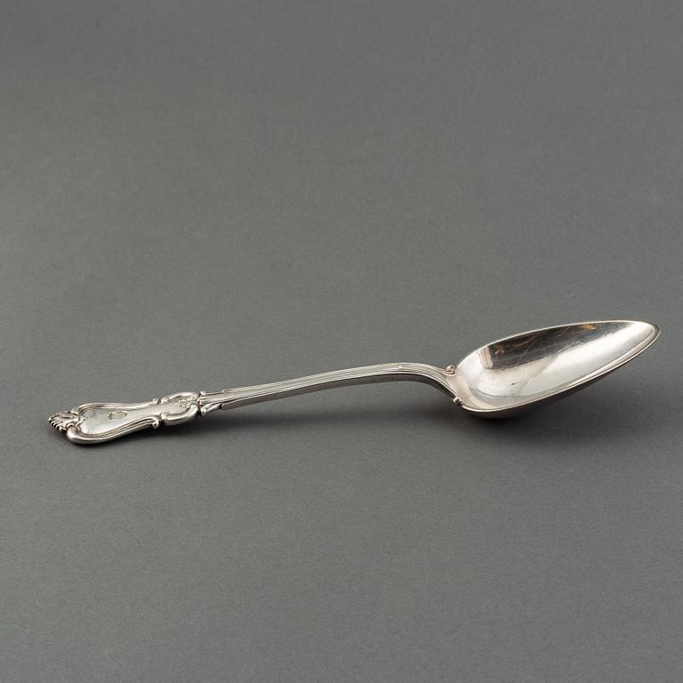 A Swedish 19th century silver serving-soon, mark of Christian Hammer, Stockholm 1850.