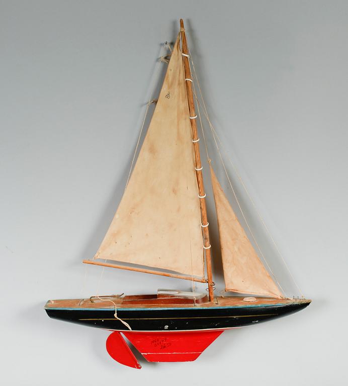 MODELLBÅT, segelbåt, 1900-talets mitt.
