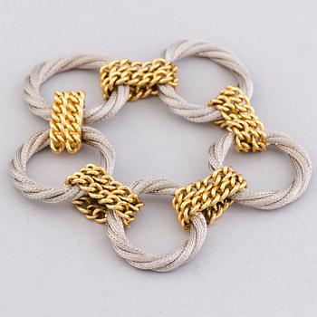 ARMBAND, 18K guld och vitguld. Italien, importstämplar T. Tillander 2007.