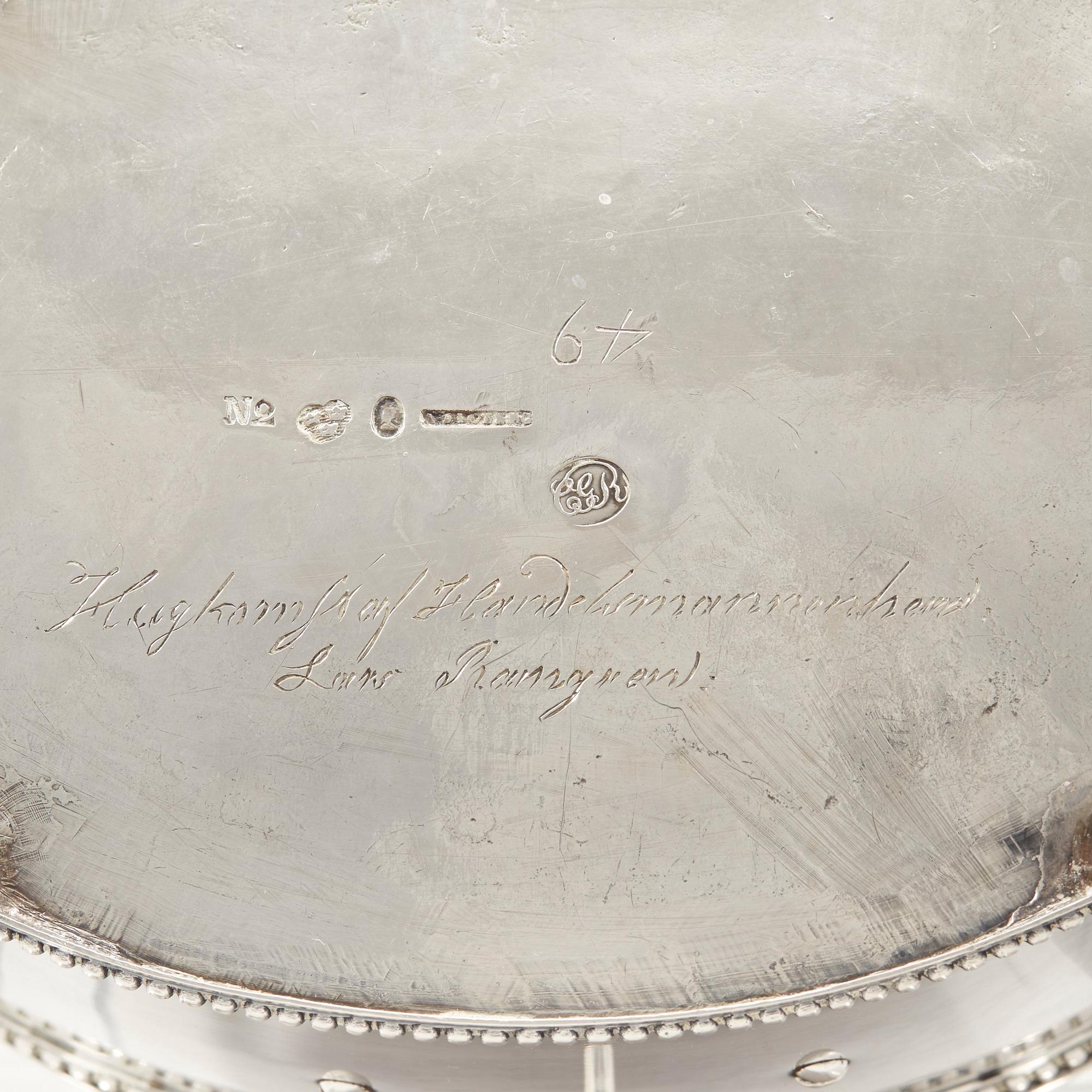 A Swedish 18th century silver suggar-box, Arvid Floberg, Stockholm 1795.