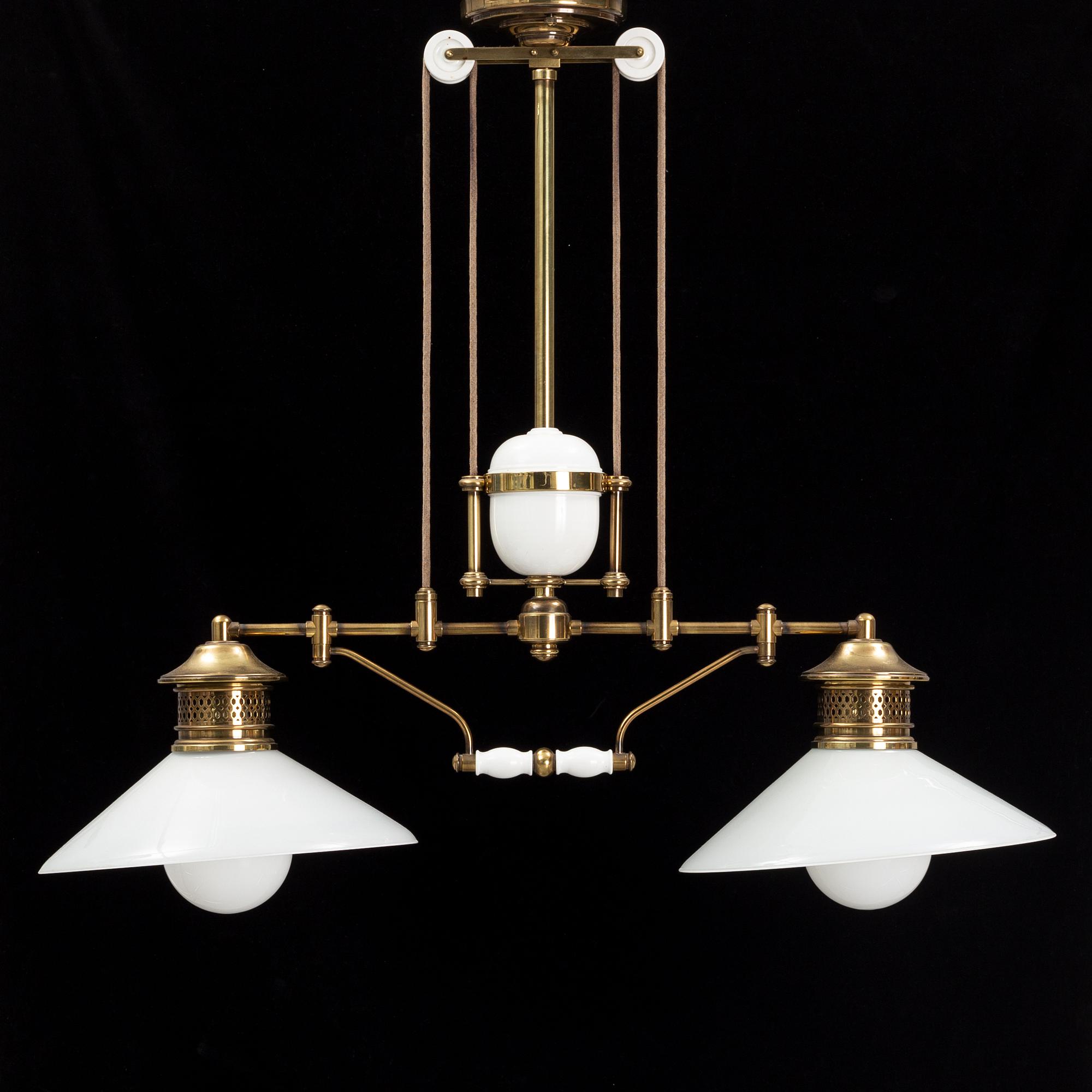 Biljardbordslampa, 1900-talets andra hälft.