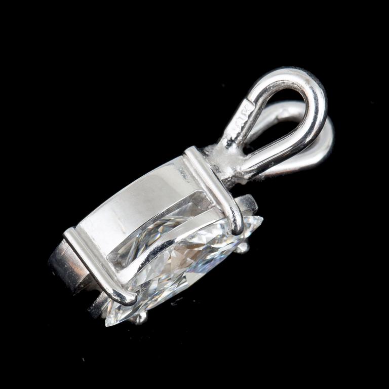HÄNGE, 18k vitguld med diamant 0,70 ct. Vikt ca 0,8g.