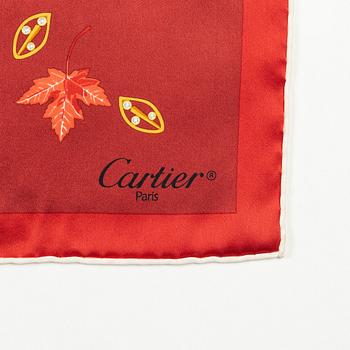 Cartier, a silk satin scarf.