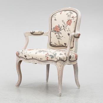 Karmstol, rokoko 1700-talets mitt.