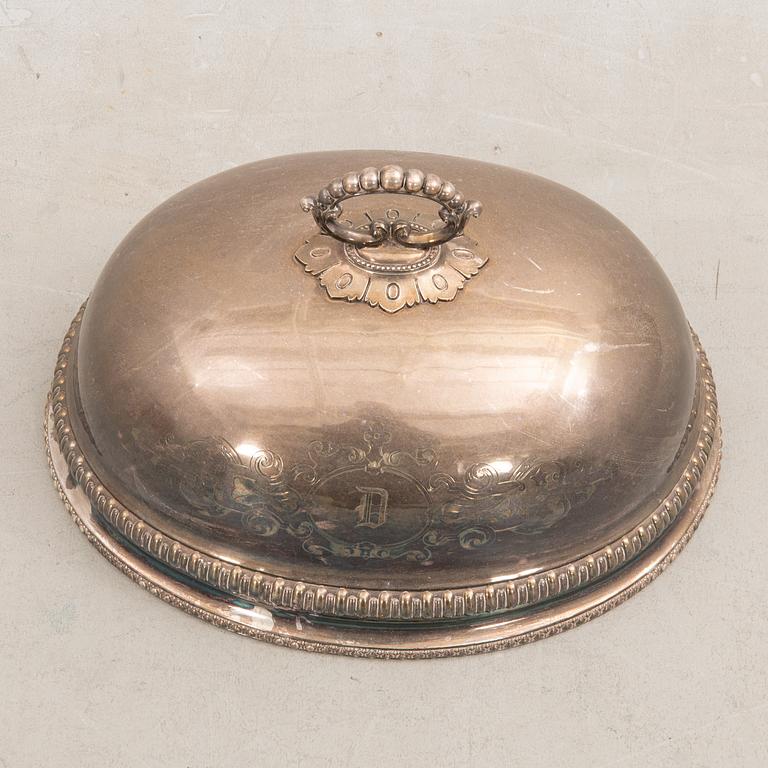 Cloche/Steak dome England early 20th century silver plate.