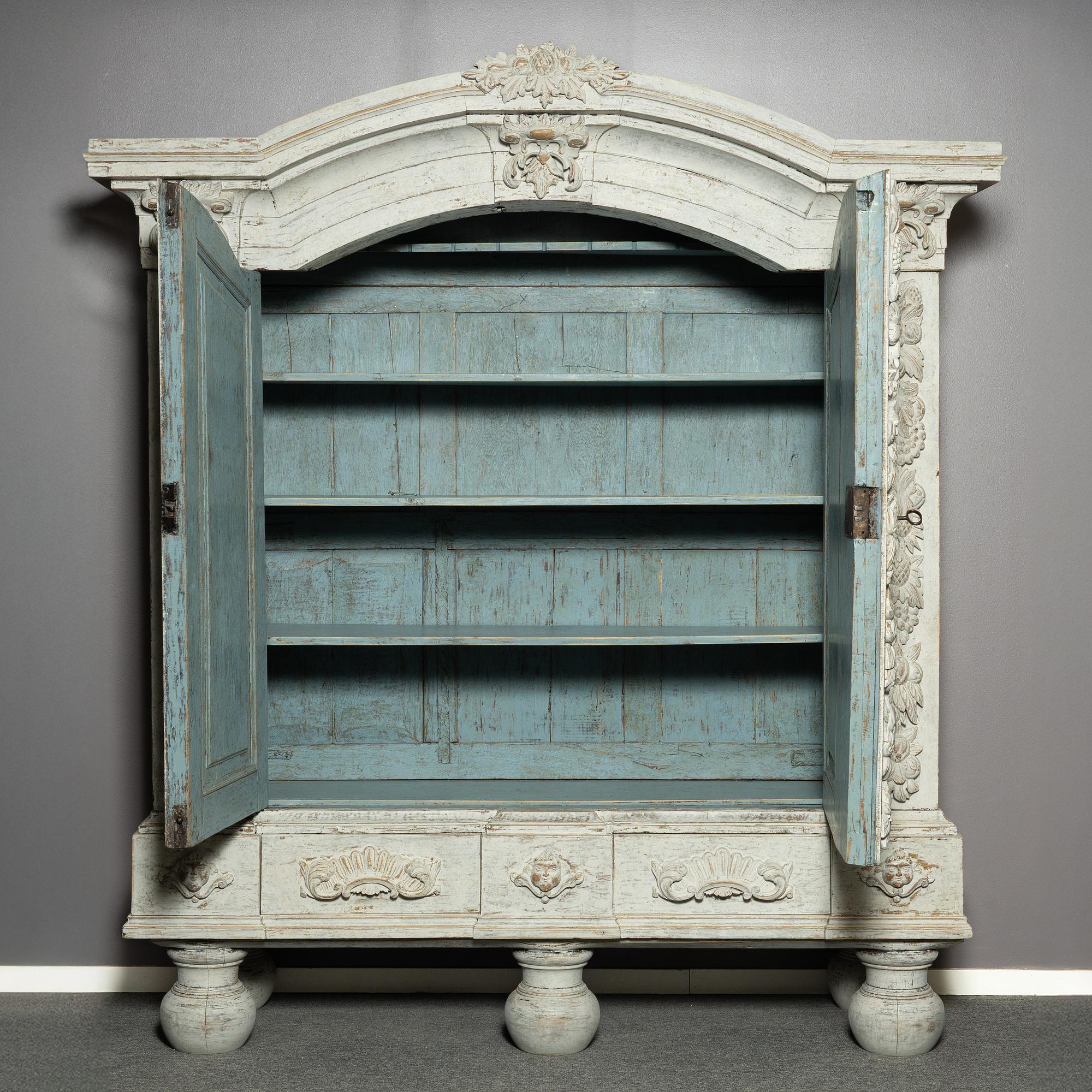 A Baroque cabinet, 18th century.