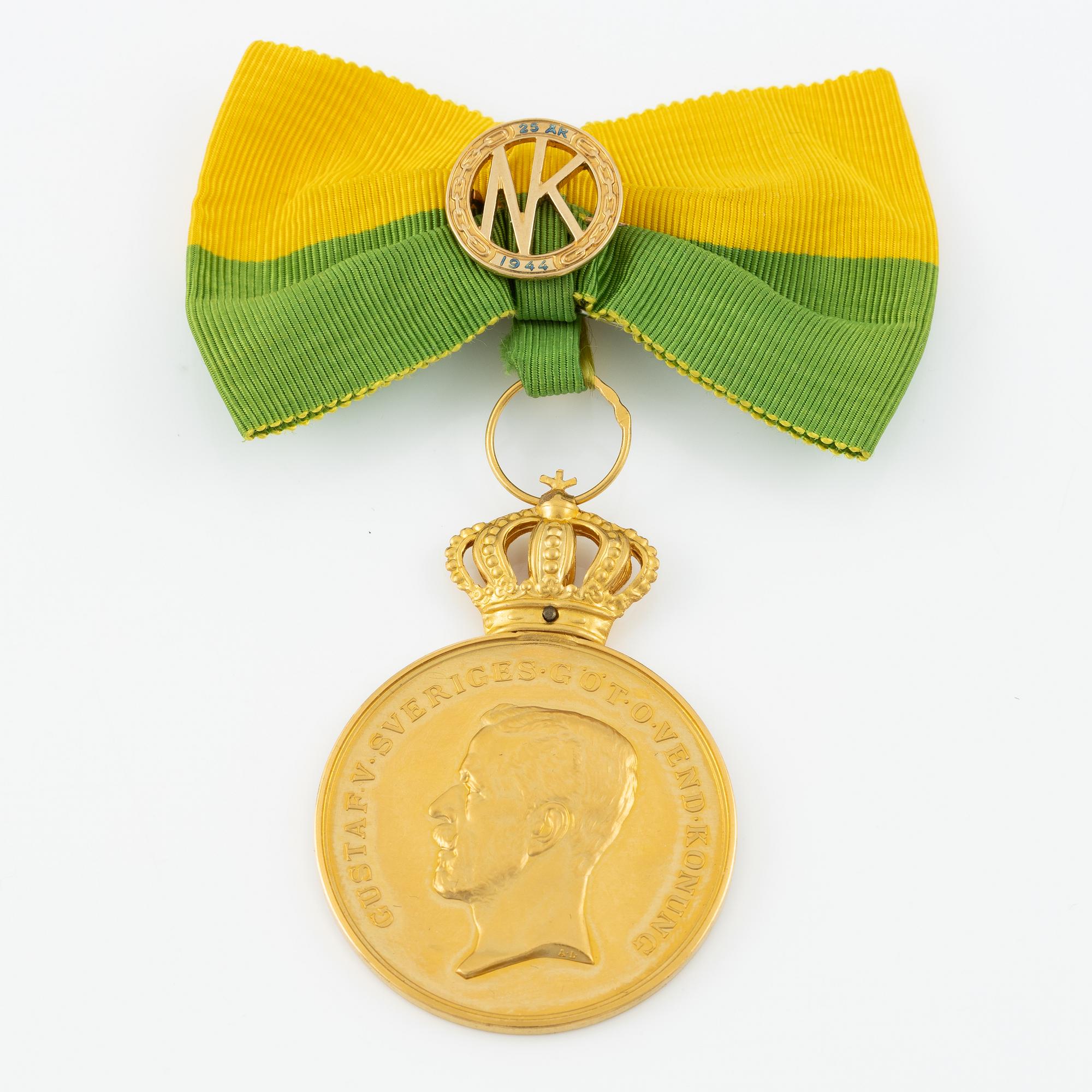 Swedish gold medal, Royal Patriotic Society, 1961.