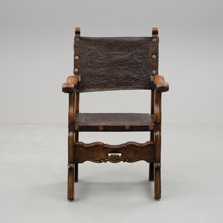 KARMSTOL, barockstil, 1800-tal.