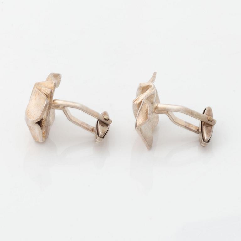 Cufflinks, silver, marked From.