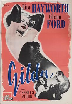 Eric Rohman, a vintage movie poster, 'Gilda', 1946.