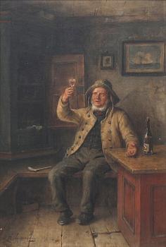 Bengt Nordenberg, interior with man.