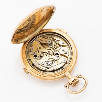 Pocket watch, hunter, repeater, chronograph, 52 mm.